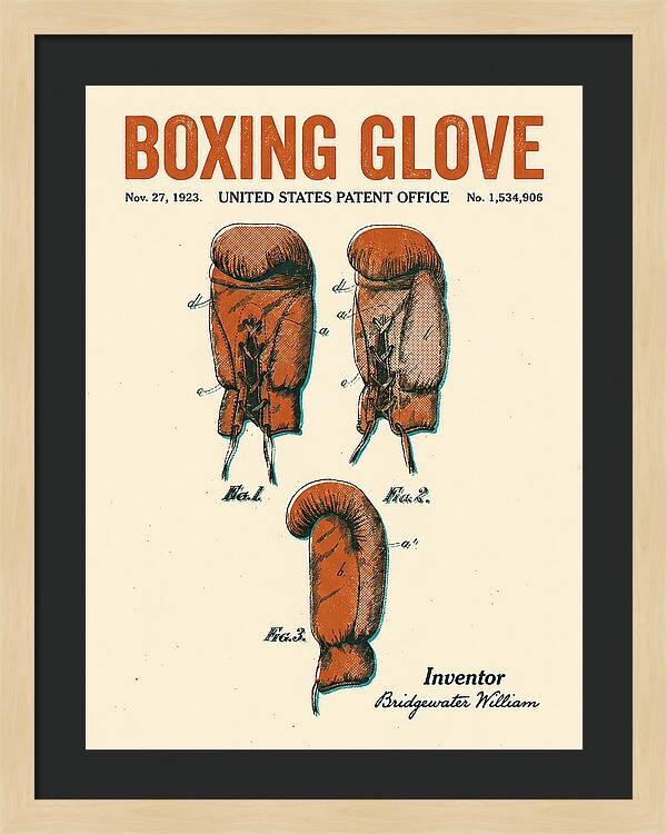 Boxing Glove Retro Patent Us1534906a