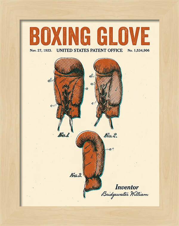 Boxing Glove Retro Patent Us1534906a