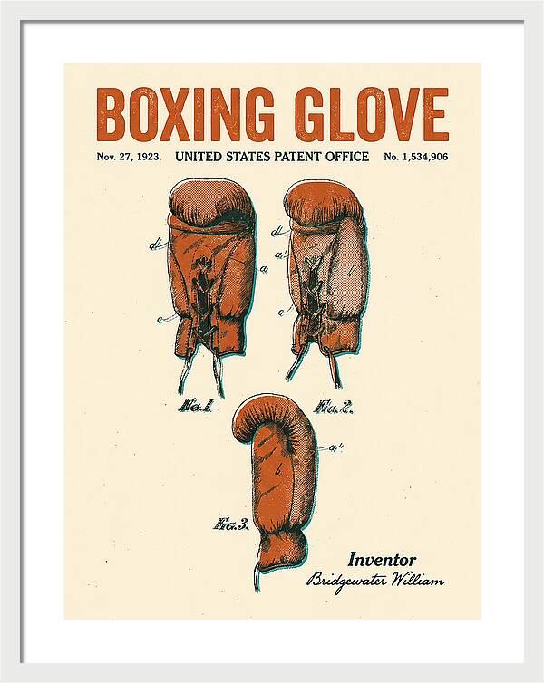 Boxing Glove Retro Patent Us1534906a