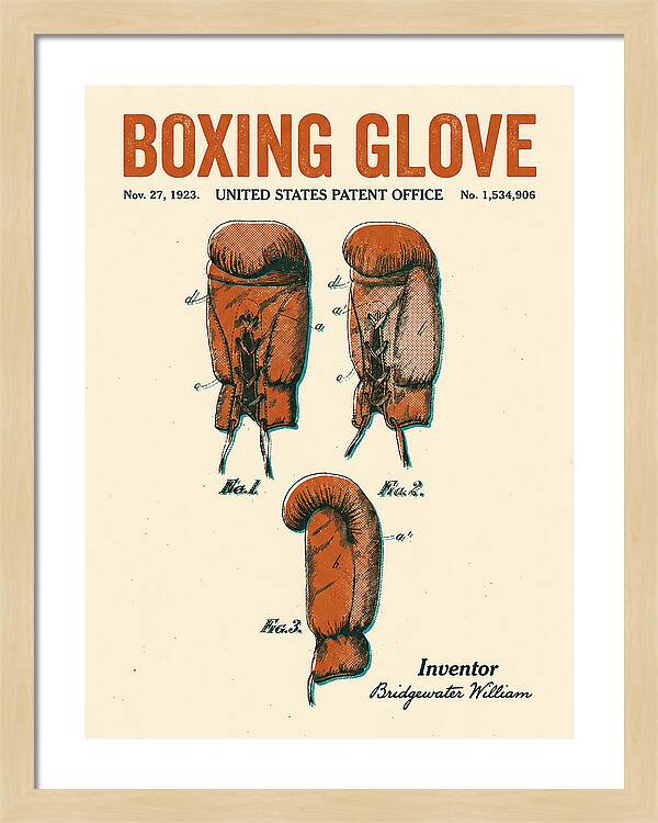 Boxing Glove Retro Patent Us1534906a