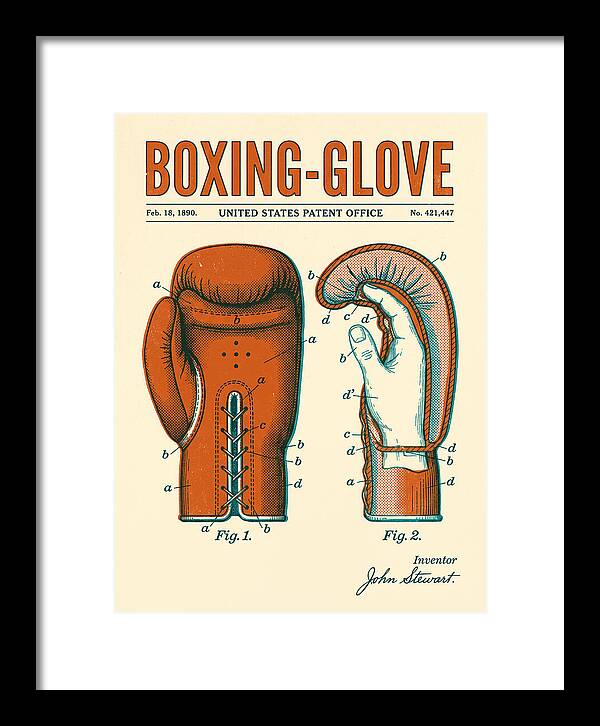 Boxing Glove Retro Patent Us421447a