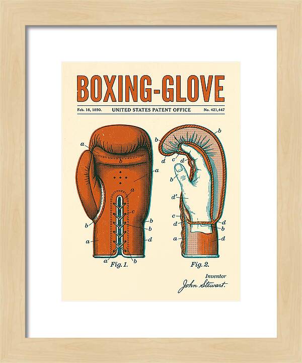 Boxing Glove Retro Patent Us421447a