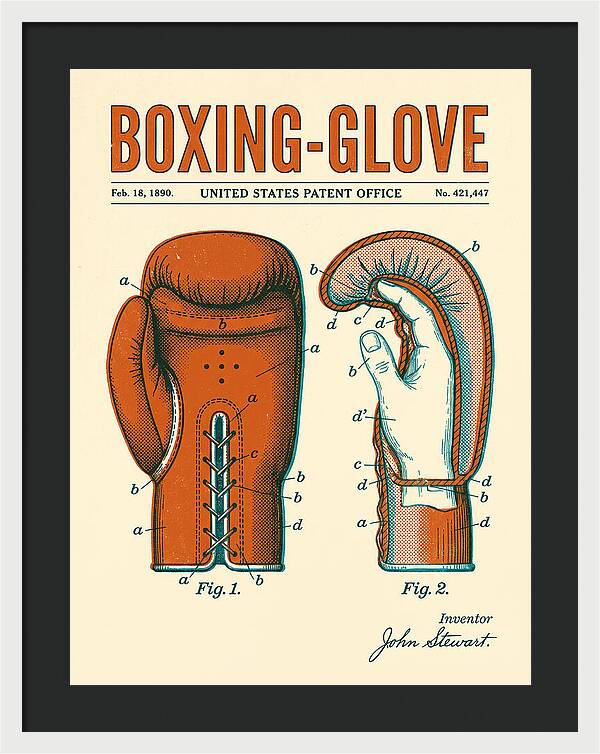 Boxing Glove Retro Patent Us421447a