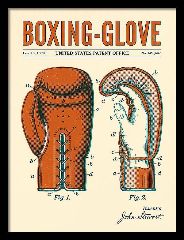 Boxing Glove Retro Patent Us421447a