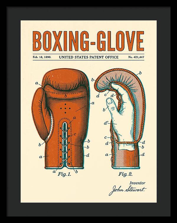 Boxing Glove Retro Patent Us421447a