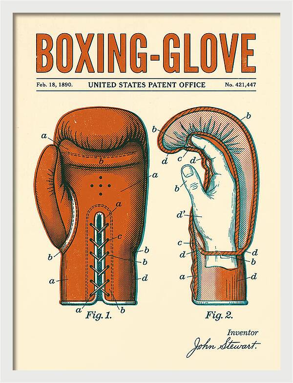Boxing Glove Retro Patent Us421447a