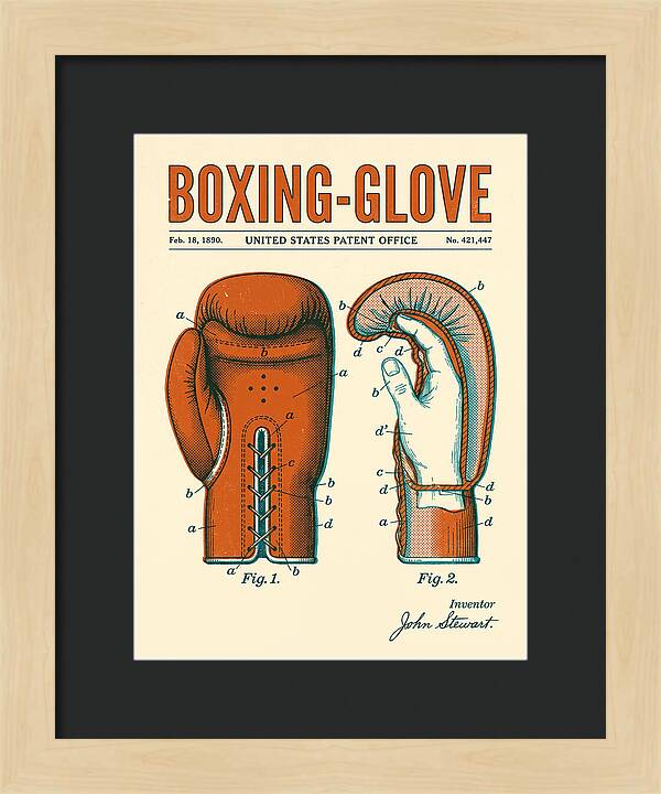 Boxing Glove Retro Patent Us421447a