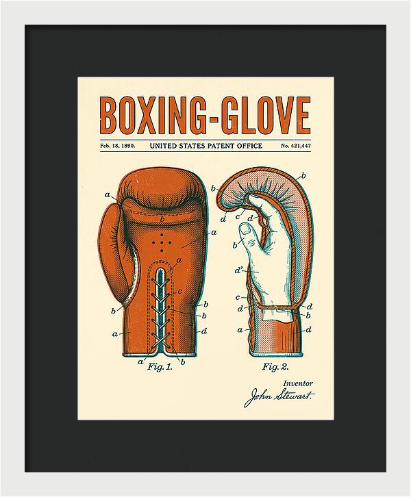 Boxing Glove Retro Patent Us421447a