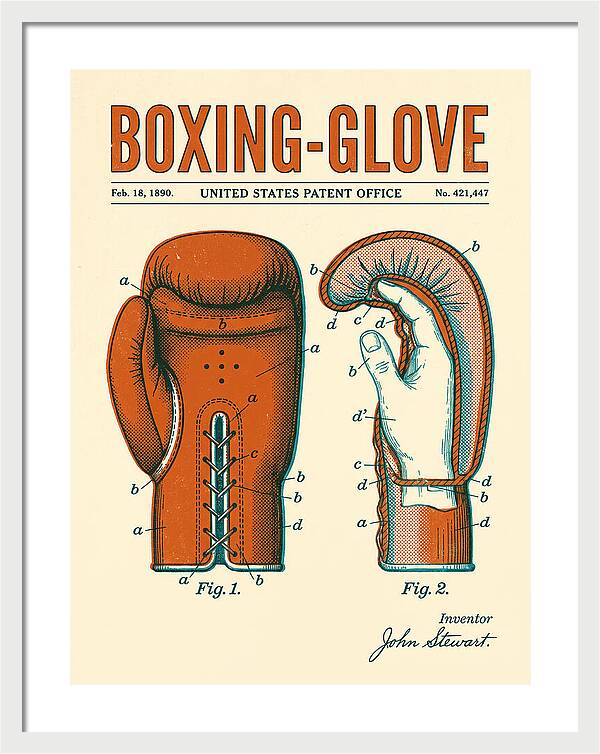 Boxing Glove Retro Patent Us421447a