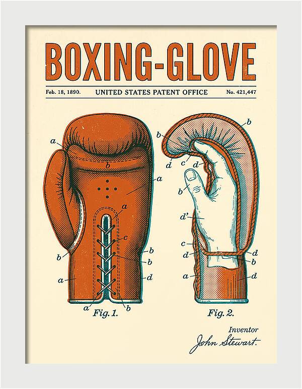 Boxing Glove Retro Patent Us421447a