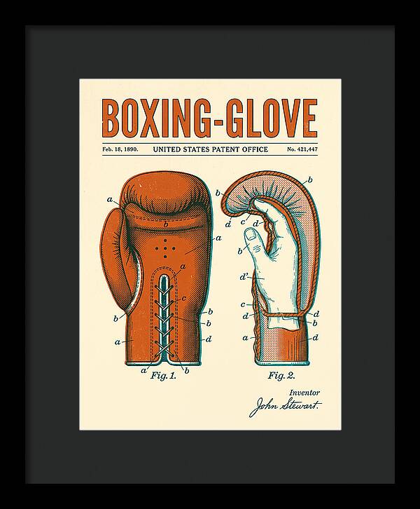 Boxing Glove Retro Patent Us421447a