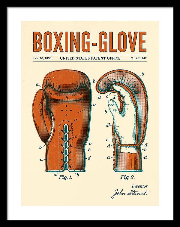 Boxing Glove Retro Patent Us421447a