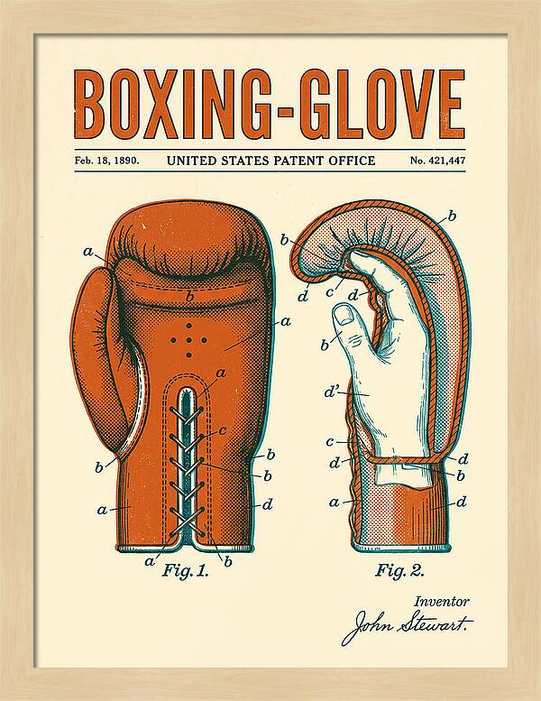 Boxing Glove Retro Patent Us421447a