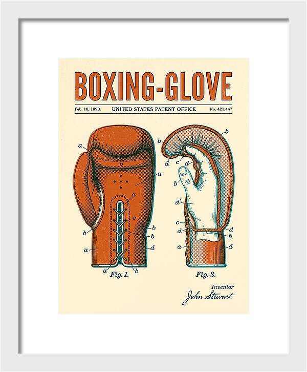 Boxing Glove Retro Patent Us421447a
