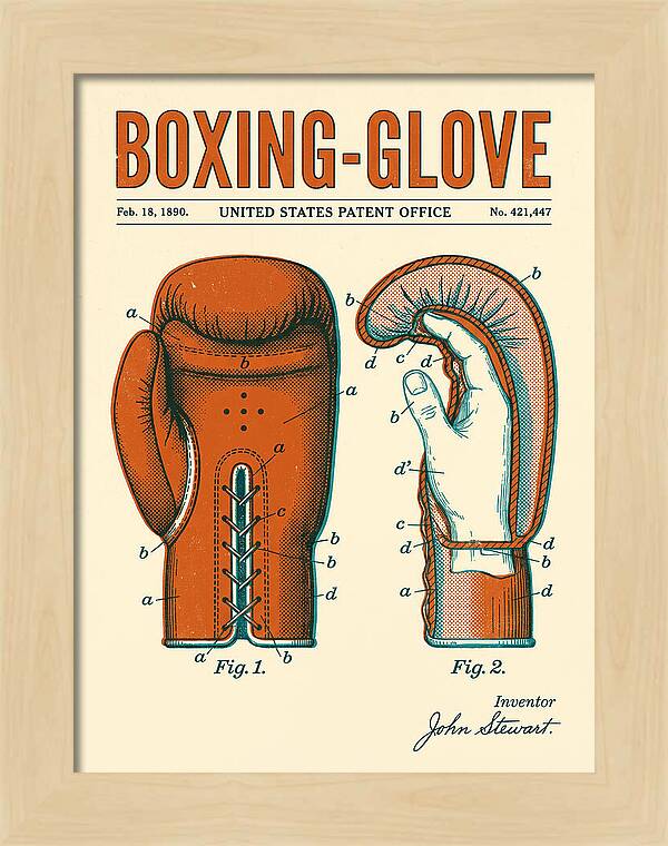 Boxing Glove Retro Patent Us421447a