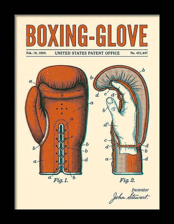 Boxing Glove Retro Patent Us421447a