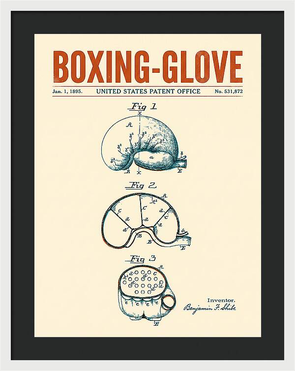 Boxing Glove Retro Patent Us531872a