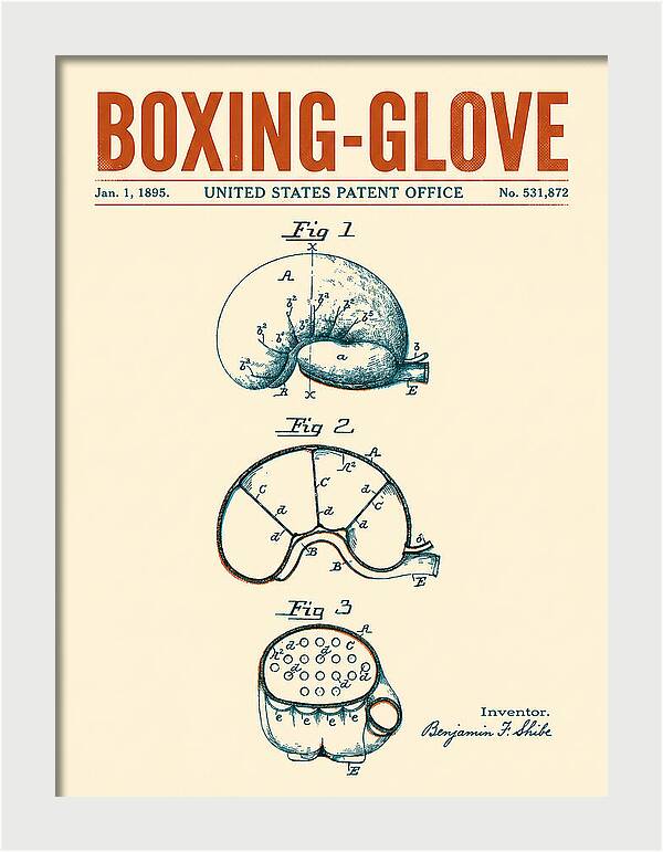 Boxing Glove Retro Patent Us531872a