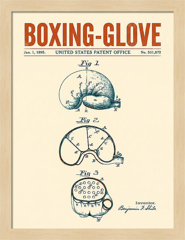Boxing Glove Retro Patent Us531872a
