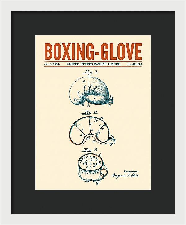 Boxing Glove Retro Patent Us531872a