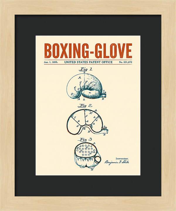 Boxing Glove Retro Patent Us531872a
