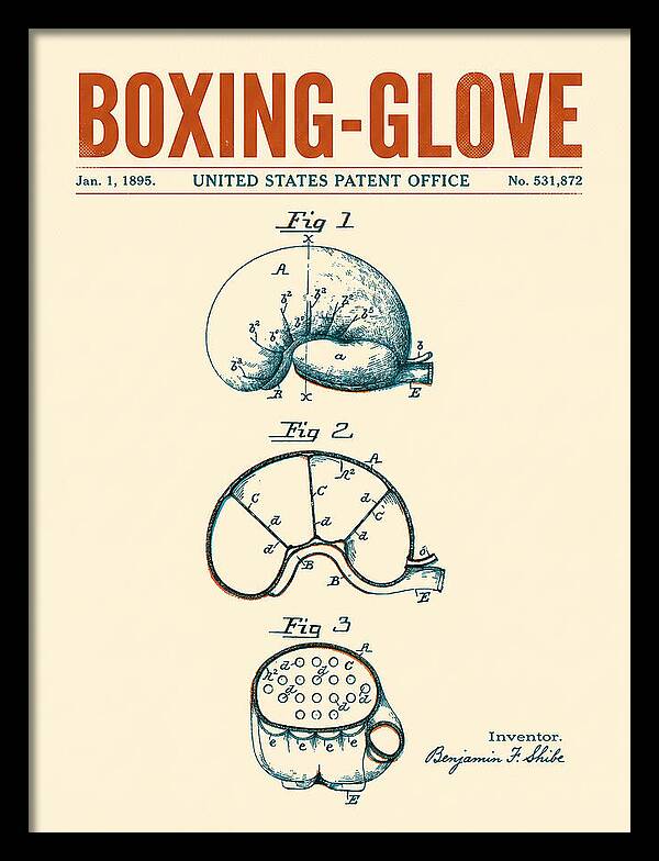 Boxing Glove Retro Patent Us531872a