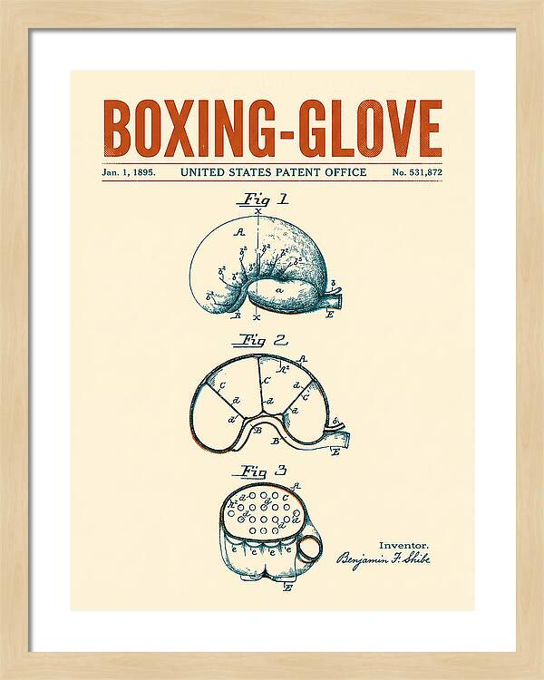 Boxing Glove Retro Patent Us531872a