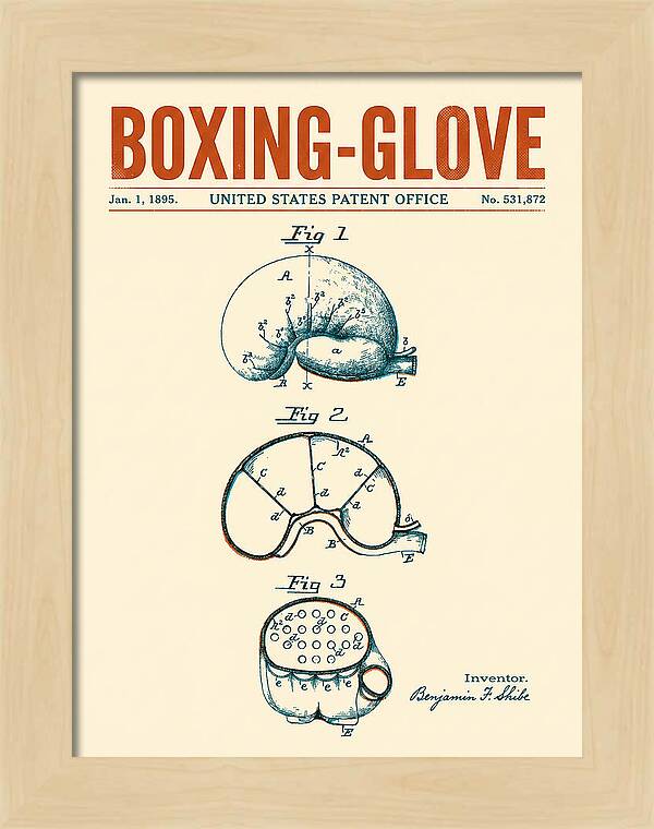 Boxing Glove Retro Patent Us531872a