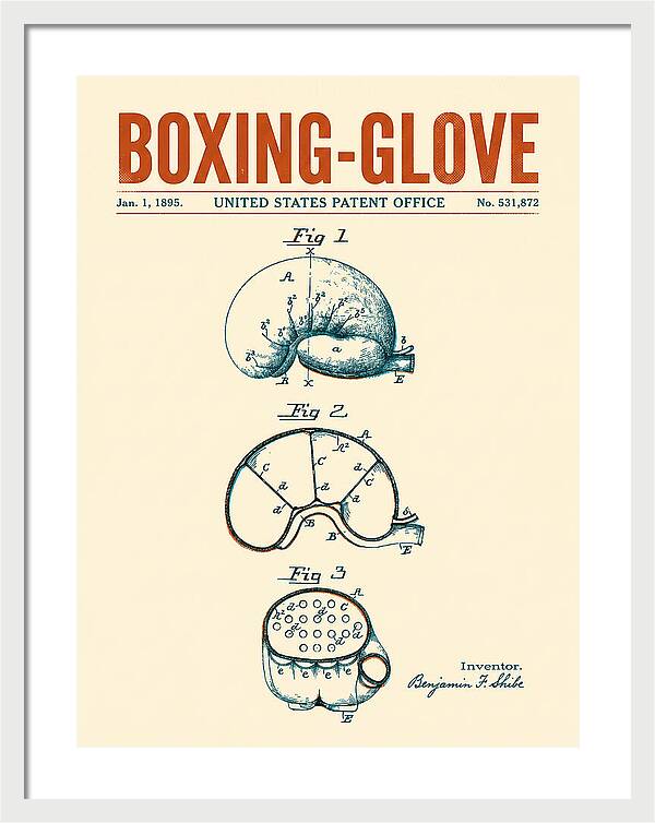 Boxing Glove Retro Patent Us531872a