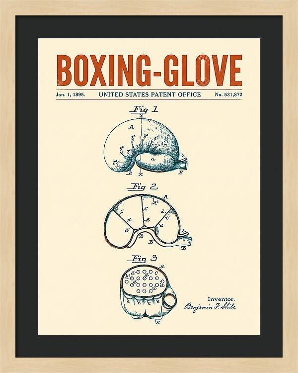 Boxing Glove Retro Patent Us531872a