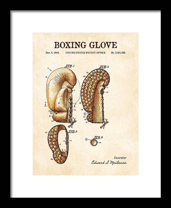 Boxing Glove Watercolor Patent Us2451685a
