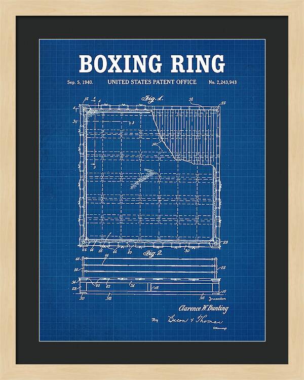 Boxing Ring Blueprint Patent Us2243943a