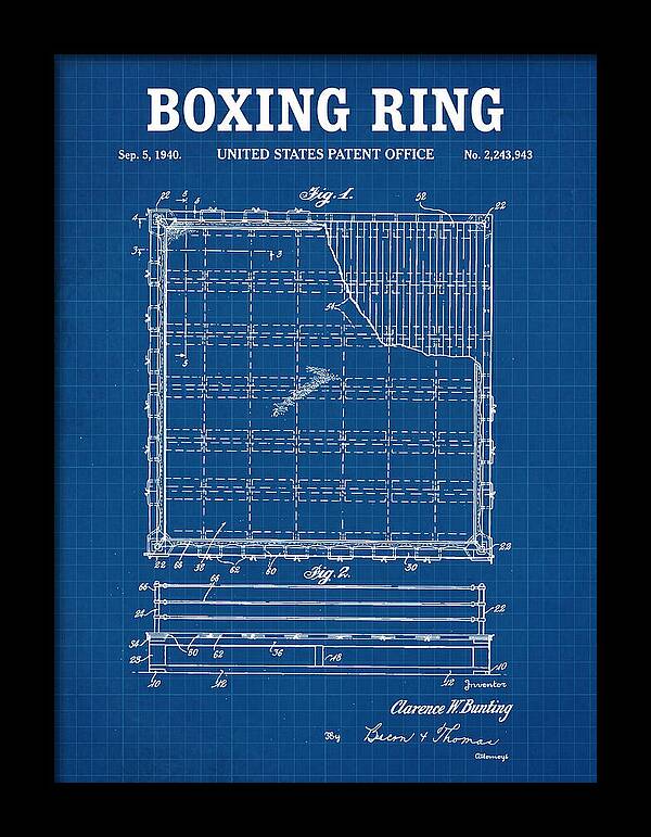 Boxing Ring Blueprint Patent Us2243943a