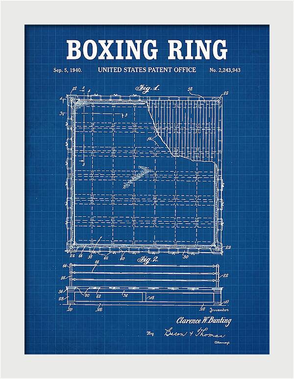 Boxing Ring Blueprint Patent Us2243943a