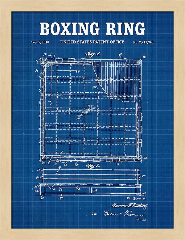 Boxing Ring Blueprint Patent Us2243943a