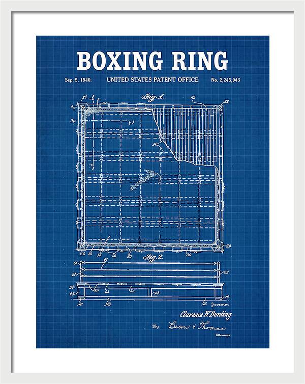 Boxing Ring Blueprint Patent Us2243943a