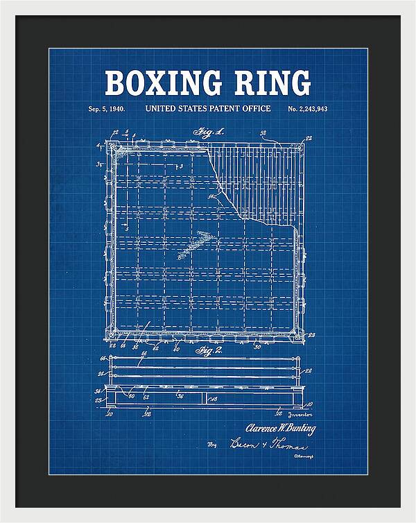 Boxing Ring Blueprint Patent Us2243943a