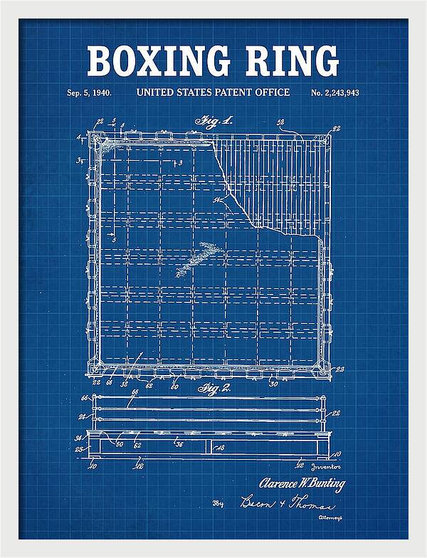 Boxing Ring Blueprint Patent Us2243943a