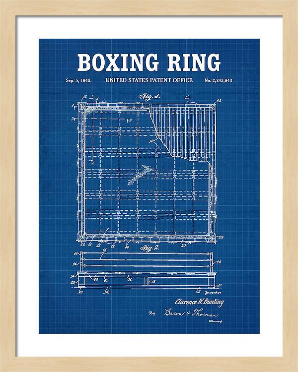 Boxing Ring Blueprint Patent Us2243943a