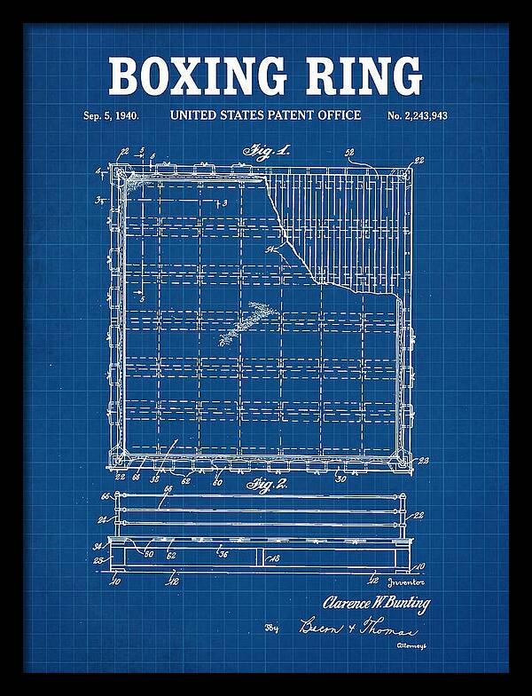 Boxing Ring Blueprint Patent Us2243943a