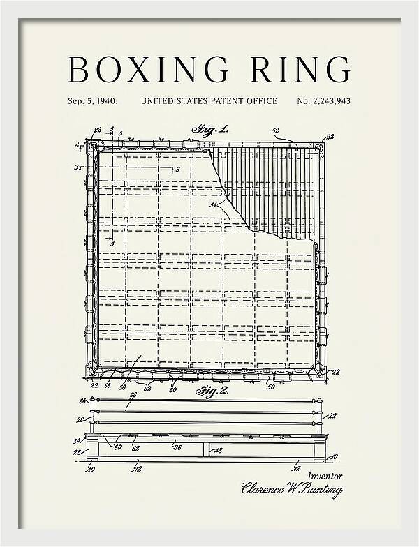 Boxing Ring Minimalist Patent Us2243943a
