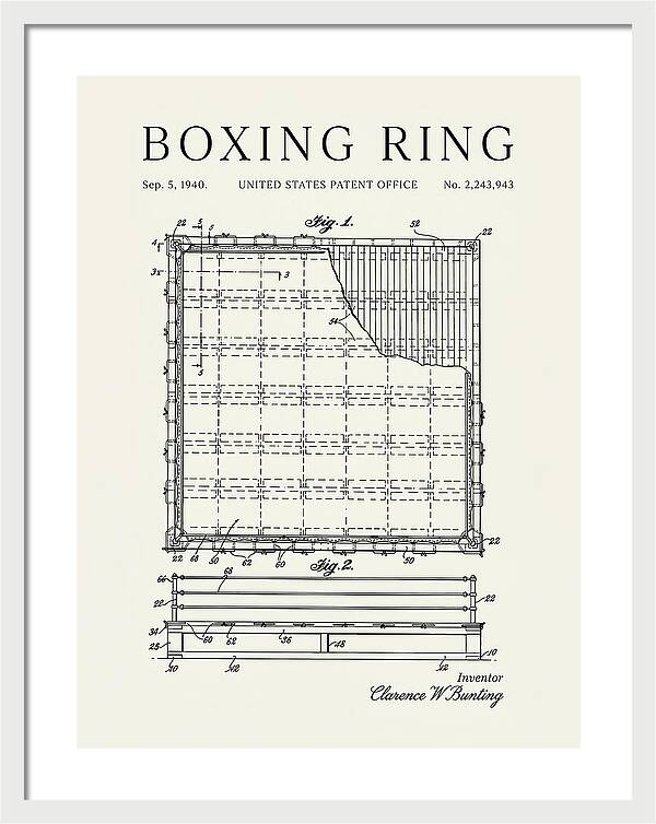 Boxing Ring Minimalist Patent Us2243943a