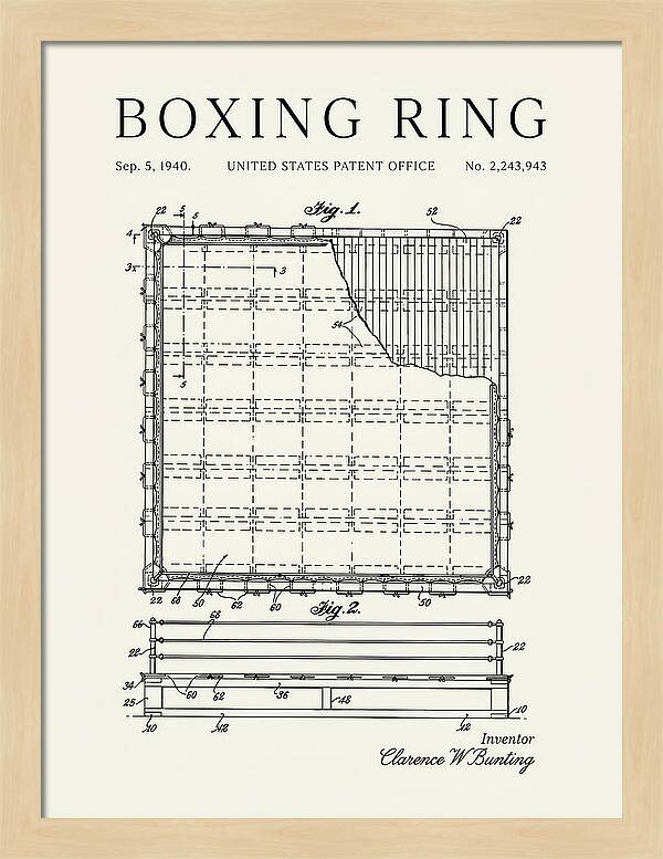 Boxing Ring Minimalist Patent Us2243943a