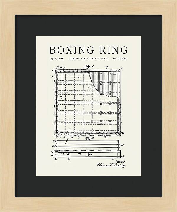 Boxing Ring Minimalist Patent Us2243943a