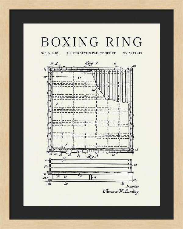 Boxing Ring Minimalist Patent Us2243943a