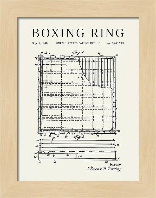 Boxing Ring Minimalist Patent Us2243943a