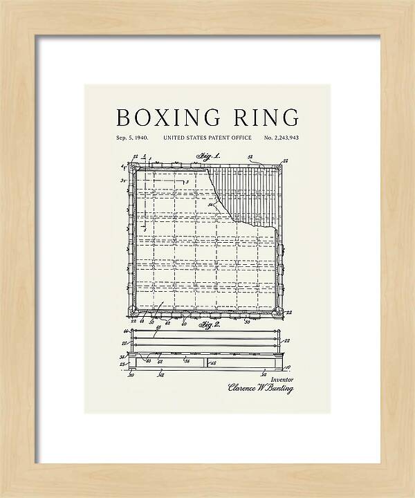 Boxing Ring Minimalist Patent Us2243943a