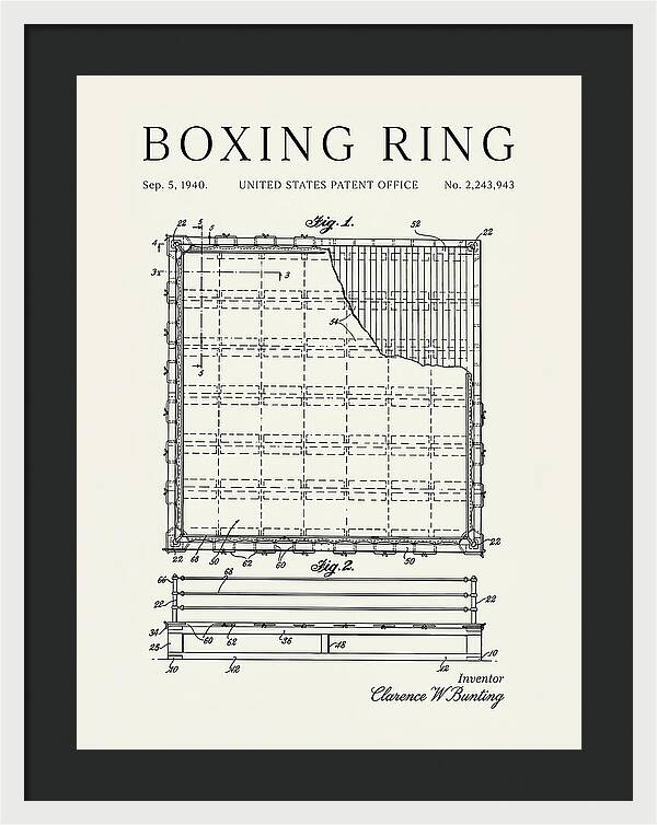 Boxing Ring Minimalist Patent Us2243943a