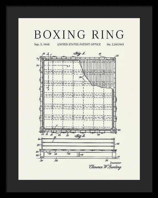 Boxing Ring Minimalist Patent Us2243943a