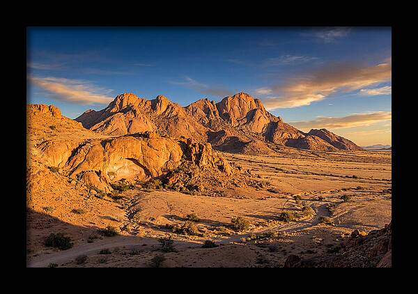 Brandberg Mountain At Golden Hour